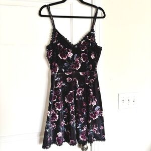Whimsigoth Fairy Velvet Floral Dress